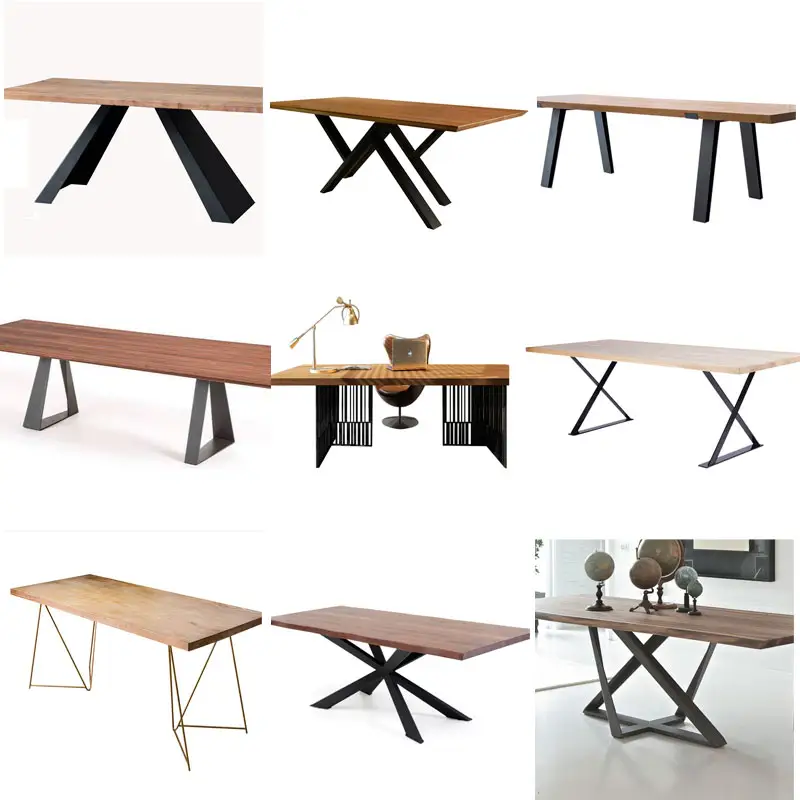 Metallo industriale di mobili in acciaio tavolo da pranzo gambe ristorante di base da tavolo per scrivania