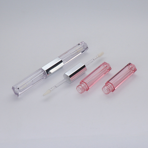 2*2.3Ml ความจุคู่ขวดลิปกลอสหลอดอลูมิเนียมกลางหมวกสีที่กำหนดเองและโลโก้บรรจุภัณฑ์เครื่องสำอาง - Product Image 4