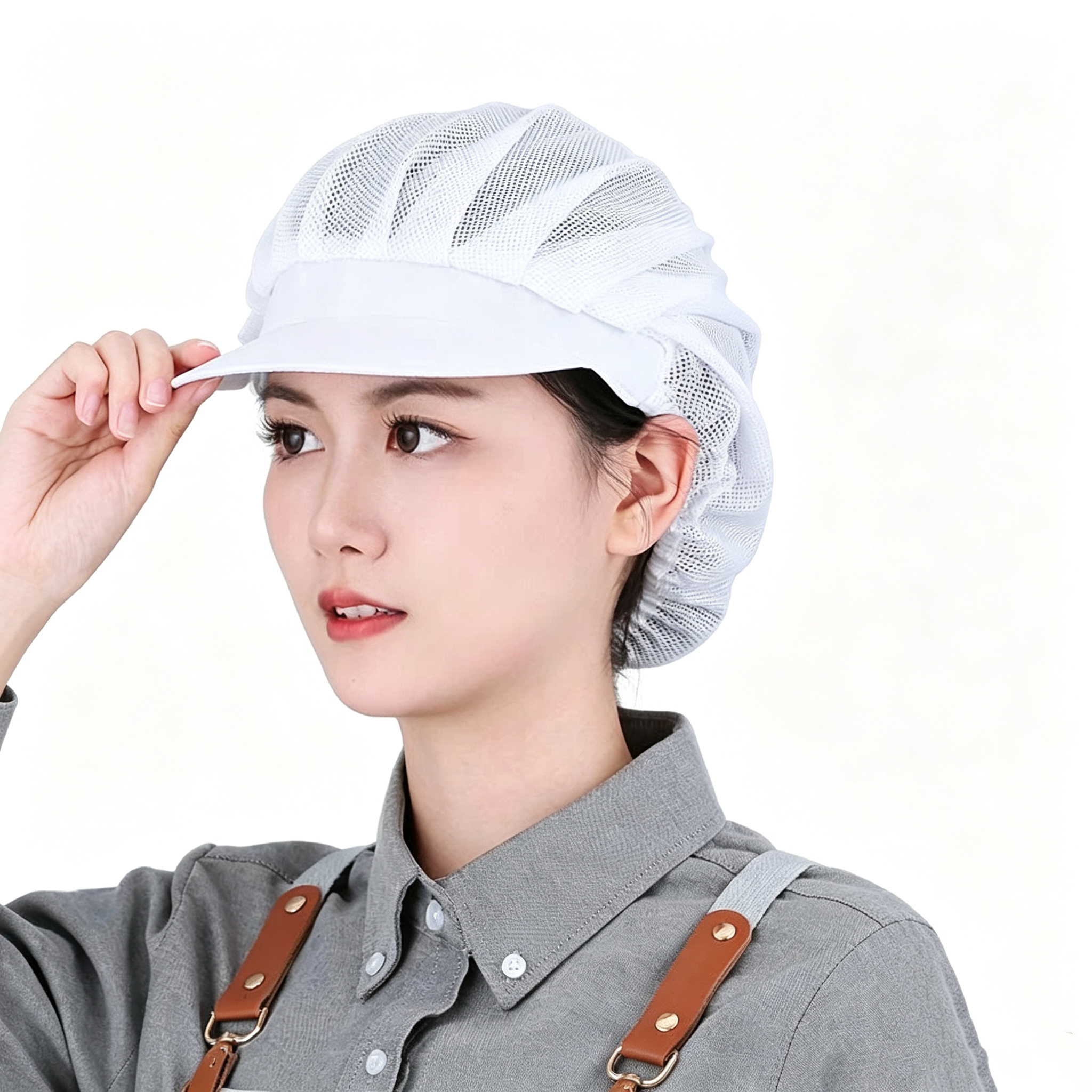 White hairnet