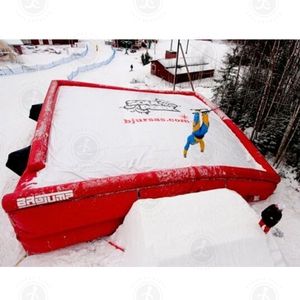 Özel aşırı spor Premium güvenli şişme hava yastığı iniş rampası/şişme Snowboard dublör hava yastığı için FMC MTB BMX