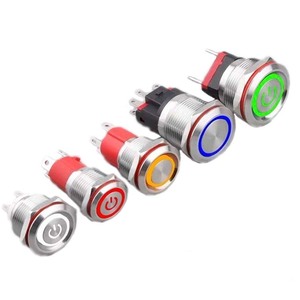 Metal on off Reset Ip67 <strong>Push</strong> <strong>Button</strong> 12v Illuminated Momentary <strong>Led</strong> <strong>Push</strong> <strong>Button</strong> <strong>Switch</strong> Waterproof 16mm 22MM <strong>with</strong> Socket - Product Image 4
