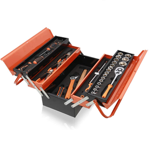 Hicen-Juego de Herramientas mecánicas, caja de Metal con 5 compartimentos, 74 piezas - Product Image 1