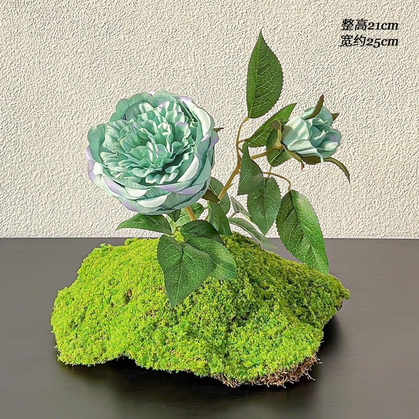 ภูมิทัศน์จิ๋วหญ้ากุหลาบคริสต์มาสสีน้ำเงิน
