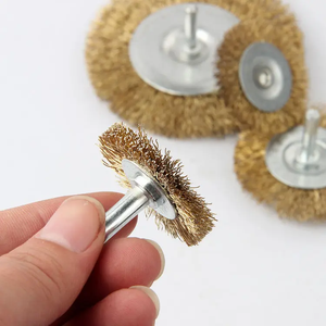 7PCS <strong>Polishing</strong> Rust Removal Circular <strong>Brass</strong> Steel Crimped <strong>Wire</strong> Rotary Tool <strong>Wheel</strong> <strong>Brush</strong> with Shank