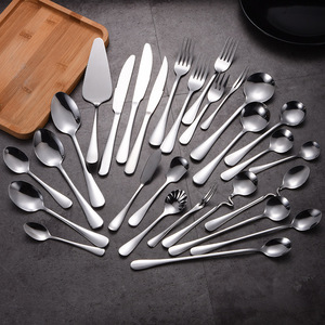 Giao Hàng Nhanh Nhà Hàng Cổ Điển Khách Sạn Dao Kéo 18/10 <span class=keywords><strong>Flatware</strong></span> Dao Bạc Muỗng Nĩa - Product Image 5