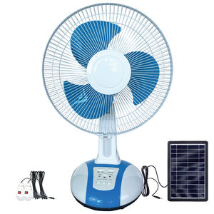 Hot Selling 12 Inch Table Fan with Portable Solar Rechargeable Feature New Design Electric Power Bank <strong>Function</strong> Battery <strong>Source</strong> - Product Image 3