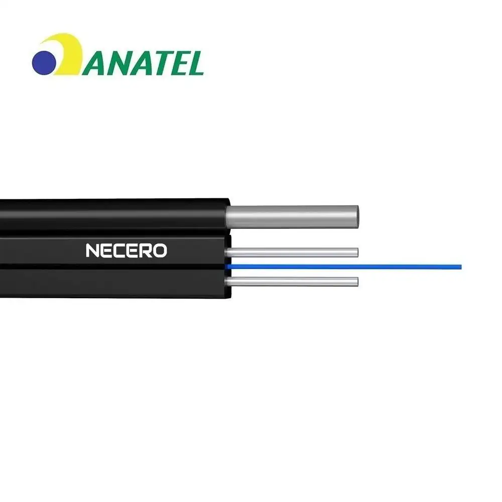 Necero Cable Fiber Optic Overhead 1-12 Core Ftth G657a Lszh Fiber Optical Adapters Cable