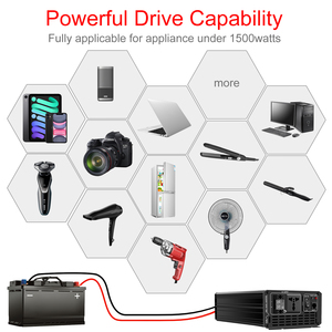 1500W Car Micro <strong>Inverter</strong> Dc to Ac Phase Converter for British UK Socket 12v 24v 36v 48v to 110v 220v 380v with Remote Control - Product Image 5