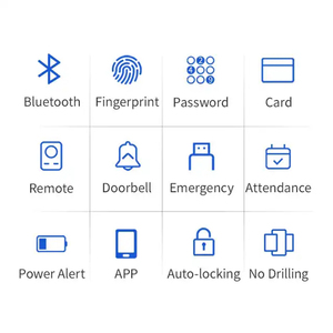 TTlock App Automatische Riegel tastatur Schlüssel Passwort Finger abdruck Keyless Entry Smart Türschloss für Glastüren - Product Image 4