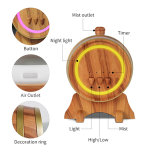 Directo de fábrica nuevo 350ML barril máquina de aromaterapia hogar ultrasónico colorido humidificador de luz nocturna - Product Image 5