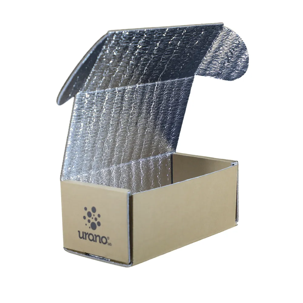 Boîte d'expédition isolée en mousse de papier d'aluminium pliable personnalisable Boîte d'emballage d'aliments surgelés Boîtes de transport d'isolation
