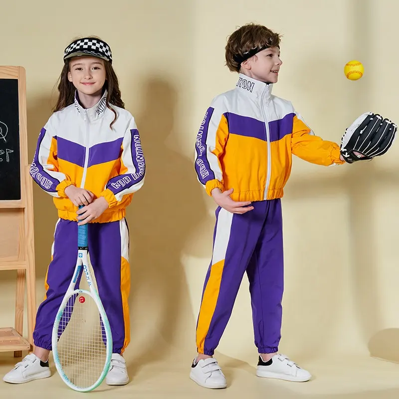 Conjunto de uniforme escolar personalizado para niños, ropa de clase primaria, traje deportivo