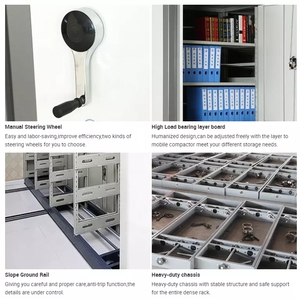 Di chuyển kệ thép nộp hồ sơ Thư Viện văn phòng Tủ lưu trữ di động kệ lưu trữ phòng di động tập tin compactor - Product Image 3