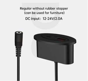 Enchufe USB de carga rápida de 30W, enchufe de carga tipo C de fácil instalación, integrado en el escritorio, soporte para sofá cama - Product Image 5