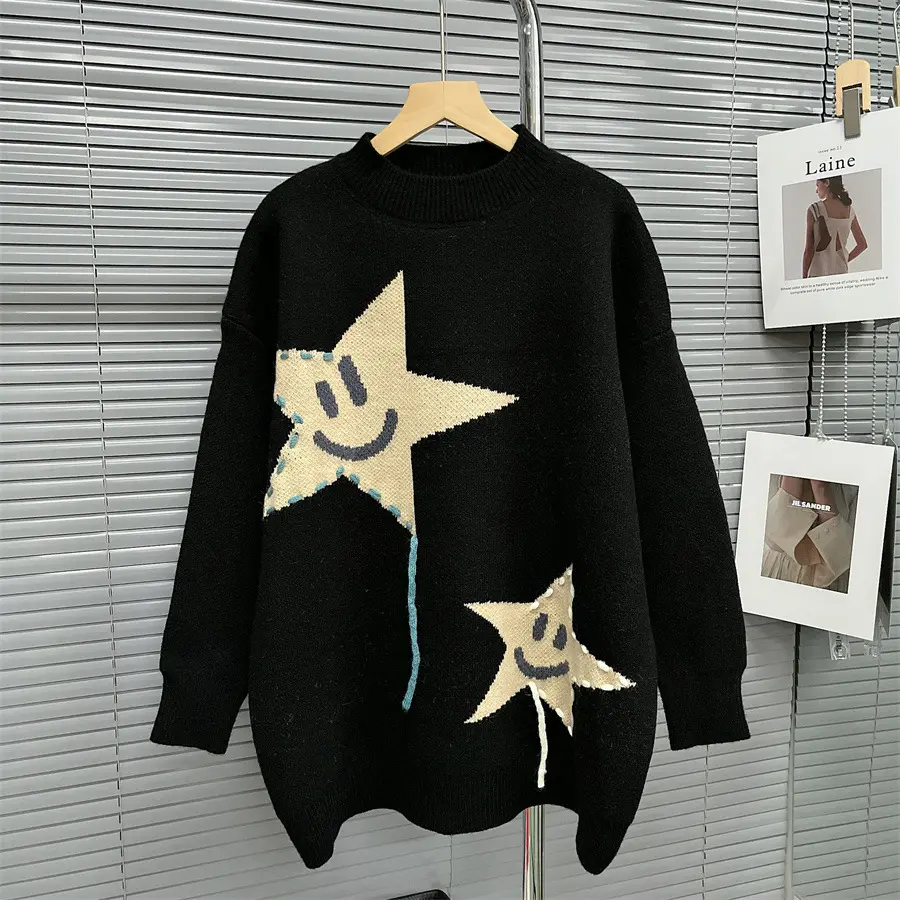 Sweater Rajut Wanita, Sweater Desain Imut Modis untuk Anak Perempuan Kualitas Bagus