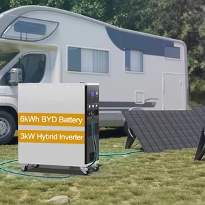 完整的3Kw/6kwh多合一家用太阳能系统离网太阳能电池板套件，带MPPT控制器和电池完全组装