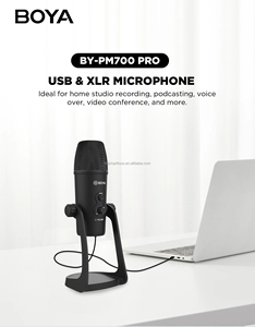 BY-PM700 Proデスクトップマイク (USBデジタルおよびXLRアナログ出力付き) Androidデバイス用Windows/Macコンピューターおよびアナログオーディオデバイス - Product Image 4
