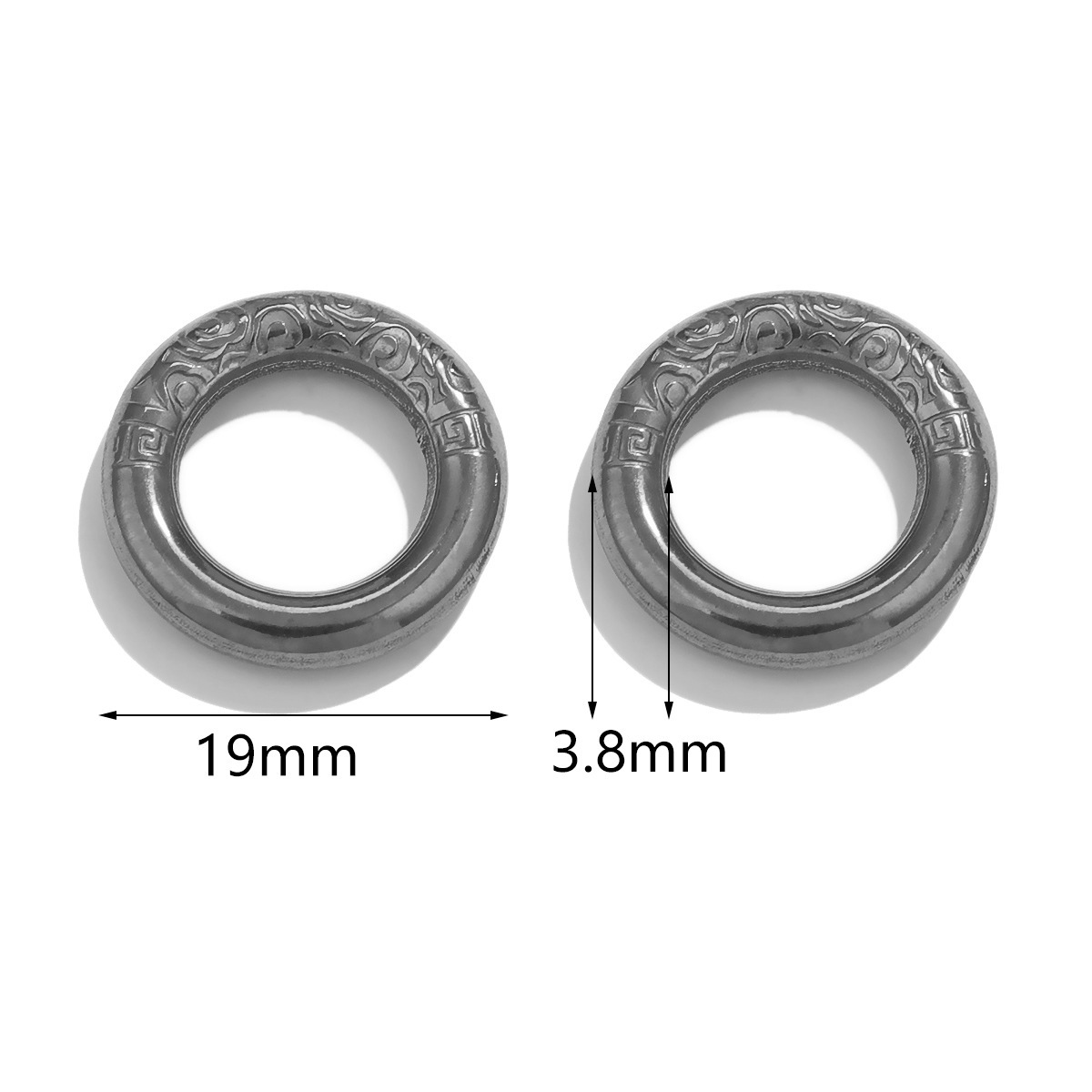Couleur argent en acier 19 mm