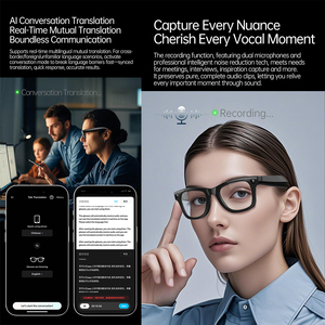 מותאם אישית משקפיים חכם 500w מצלמה ai זיהוי תמונה chatgpt תרגום דו לשוני טעינה מגנטית - Product Image 5