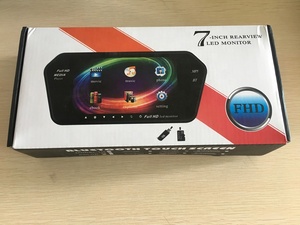 Gran oferta, cámara de marcha atrás HD de 7 pulgadas, pantalla táctil con tecla, entrada VGA, dos pantallas de vídeo, Monitor de espejo retrovisor portátil, camiones de 1 año - Product Image 6