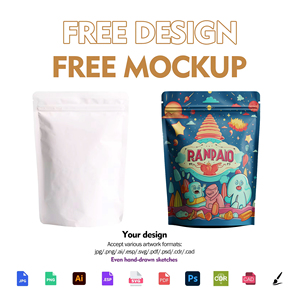 Tùy Chỉnh Gravure In Tái Sử Dụng Ziplock Đứng Pouch Cho Độ Ẩm Bằng Chứng Dứa Đào Xoài Đóng Băng Trái Cây Sấy Khô Bao Bì - Product Image 3