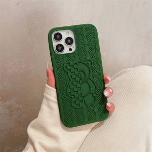 Yeni 3D karikatür ayı silikon telefon kılıfı paketi ile telefon kılıfı Iphone için kılıf 15 14 13 12 11 Pro Max darbeye koruma kapağı - Product Image 3