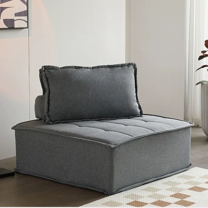 Comfortable cotton-linen fabric, gray.
