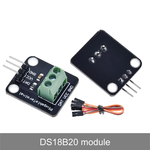 Kit de módulo de Sensor de temperatura DS18B20 impermeable 100CM Cable de Sensor Digital adaptador de Terminal de sonda de acero inoxidable para Arduino
