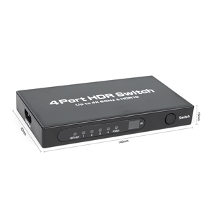 4K <strong>HDMI</strong> 3/4/<strong>5</strong> Port <strong>Switcher</strong> Box <strong>5</strong> in <strong>1</strong> out HDMI2.0 Video Splitters &amp; Converters with IR Remote Supports 4k 60HZ RGB HDR10 - Product Image 4