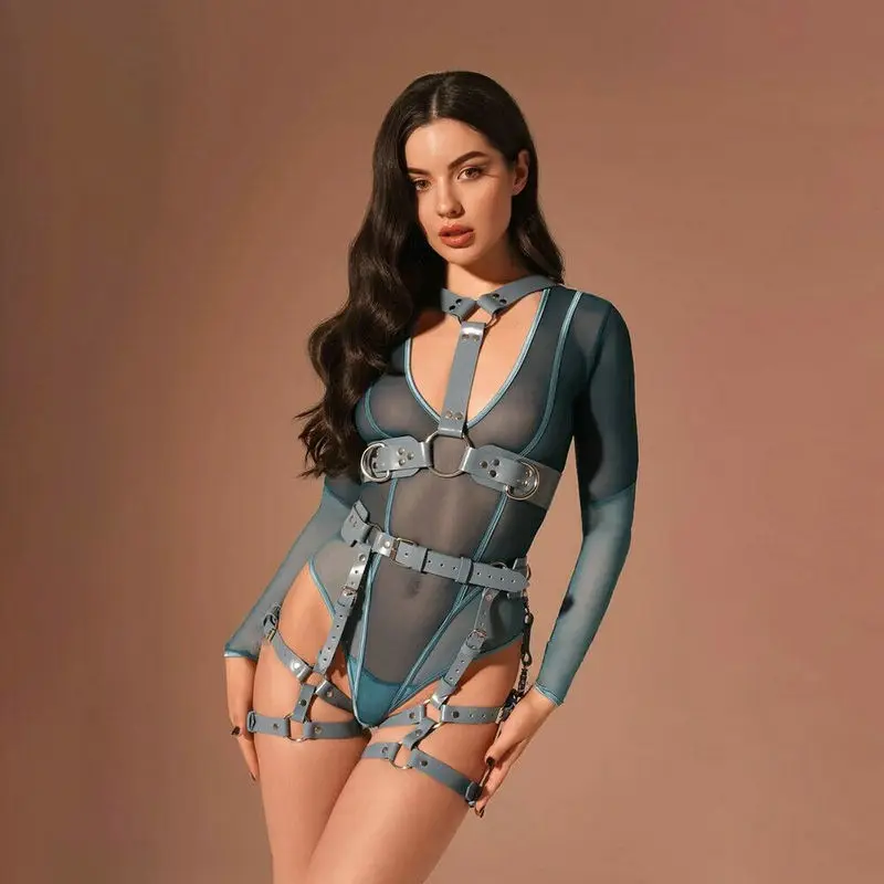 Accessori Goth imbracatura pelle nuova Lingerie da donna cintura per il corpo sexy giocattoli del sesso biancheria intima Bdsm cintura per le gambe