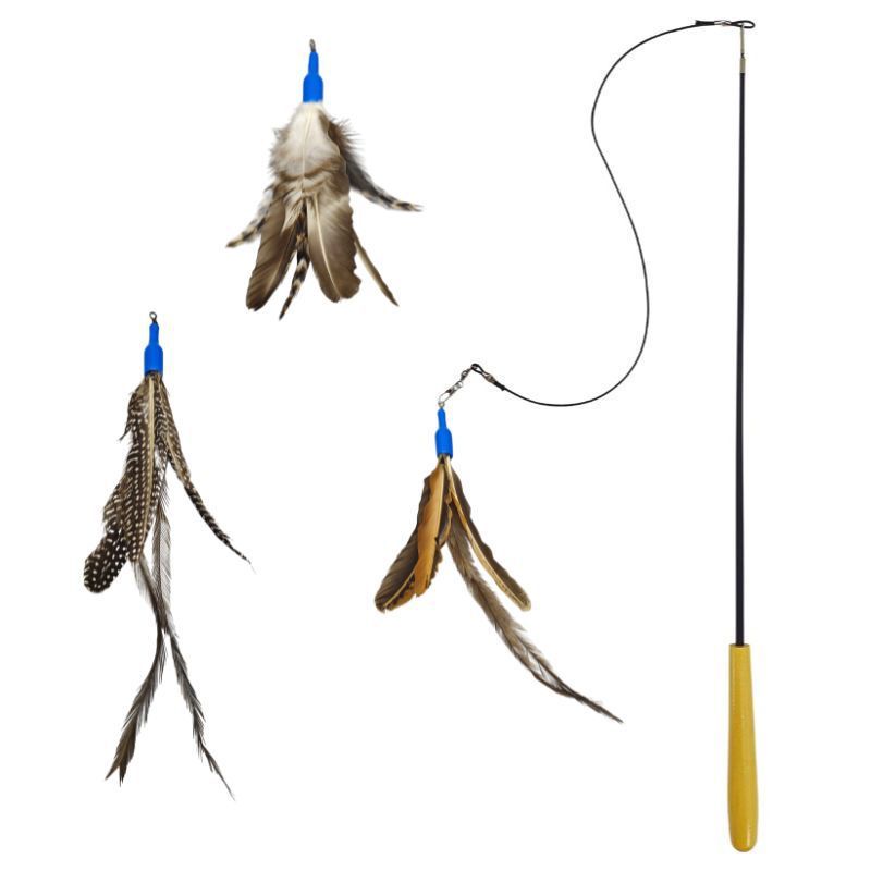 Conjunto de Tres Piezas con Plumas Giratorias