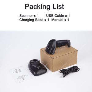 Holyhah A66dz Màu Xanh Răng 2.4G Không Dây 2D Máy Quét Mã Vạch Với Phí Bệ Không Dây Cơ Sở Handsfree Máy Quét Cho Siêu Thị - Product Image 6