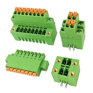 Bloque de terminales macho de ángulo recto hembra y vertical frívolo de resorte fino de doble banco con paso de bridas de bloqueo 3,5 MM - Product Image 1