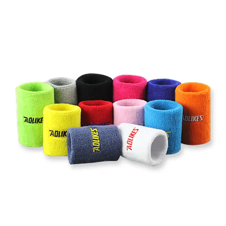 Cotone colorato Unisex Sport Sweatband Wristband protezione per il polso palestra Running Sport sicurezza supporto per il polso Brace Wrap Bandage