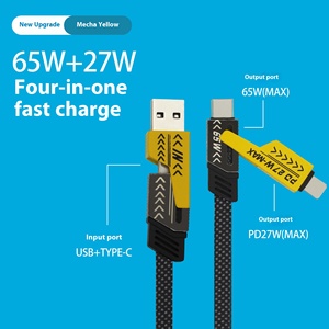 Mecha 2m örgülü tip-c şarj Apple için kablo cep telefonları süper hızlı 65W çok kafa iki-iki PD veri PC malzeme - Product Image 6