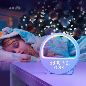 Smart RGB Atmosphere <strong>Lamp</strong> Hygrometer Thermo Monitor Desk Light Temperature Humidity Ambient Lighting <strong>Time</strong> Display - Product Image 3