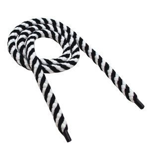 Gordon 4MM Hoodie <strong>String</strong> Drawstring Cord Black and White Knitted Rope <strong>with</strong> Plastic <strong>Barb</strong> for Garments