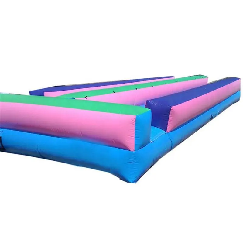 Gladiator Double Infla table Foam Slide & Slip zu vermieten/Mini aufblasbare Wasser rutsche Seife Fond Kids Fun Game zum Verkauf