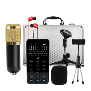 V6 Sound Card and Bm800 <strong>Microphone</strong> Set Sound Card Mic Full Set - Product Image 1