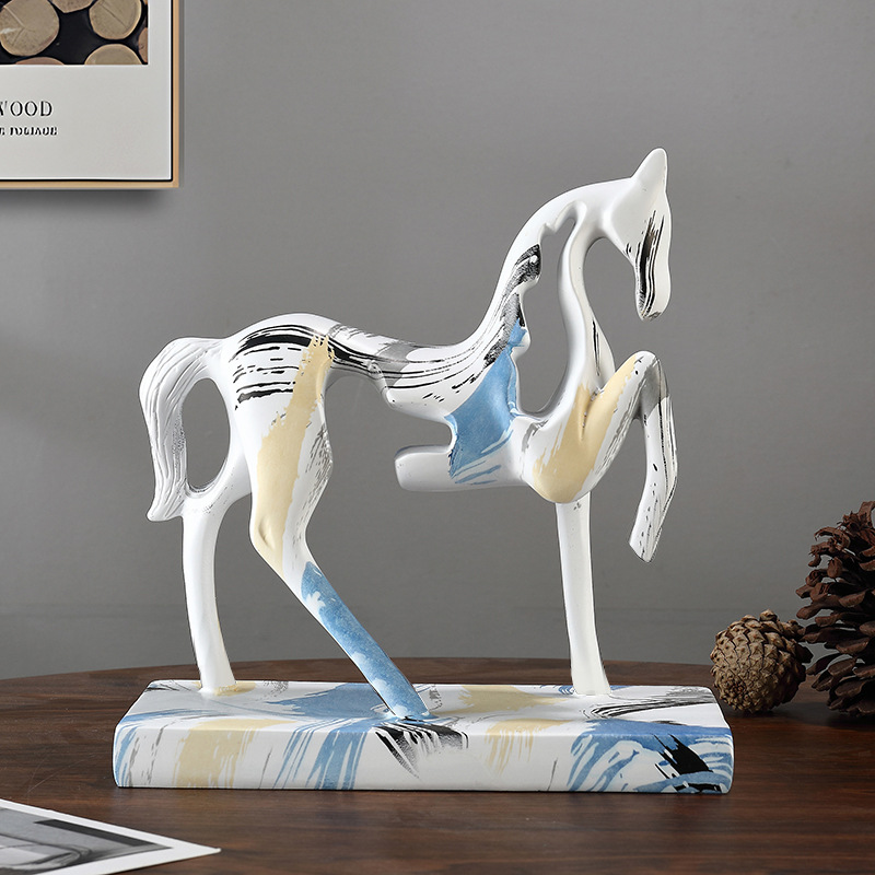 Cheval personnalisé bleu