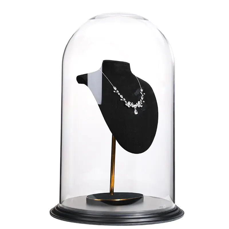Acrílico transparente capa jóias artesanato caixa de exposição grande vidro orgânico artesanal imortal flor poeira tampa Lucite Dome