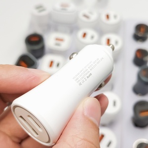 OEM Mini Dual USB Car Charger with Quick Charge 18W <strong>Power</strong> Delivery 30W 40W <strong>Output</strong> 5V 2A <strong>Input</strong> Fast Mobile Phone USB <strong>Adapter</strong>