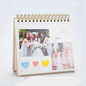Custom Desk Calendar Photo Album Auto-adesivo espiral Scrapbook Páginas grossas Handmade DIY Memory Book - Product Image 4