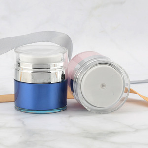 Mới Sang Trọng 15Ml 30Ml 50Ml Báo Chí Không Có Không Khí Mỹ Phẩm Trên Khuôn Mặt Bao Bì Nhựa Acrylic Không Có Không Khí Bơm Kem <span class=keywords><strong>Jar</strong></span> - Product Image 2