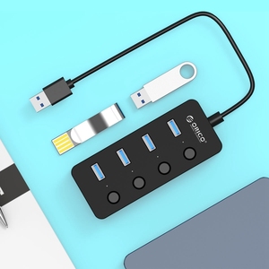 ORICO USB3.0 hub 4-girişli şarj cihazı ayrı güç anahtarı düğmesi genişletilmiş şarj masaüstü dizüstü - Product Image 4