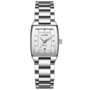 New Design GAIDU <strong>Brand</strong> KD8869 Niche Light Luxury Vintage Square Dial Wristwatch Stylish Waterproof Steel Band Quartz Watch - Product Image 4
