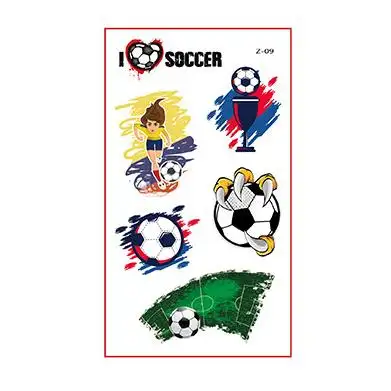 Fabbricazione di giochi di calcio personalizzati personalizzati bandiera tatuaggio del corpo per gli appassionati di partita di calcio viso braccio nazionale tatuaggi