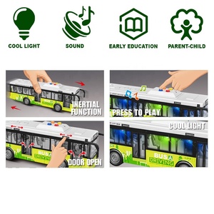 Nhà Máy Giá jacko Đồ chơi nhựa ma sát thành phố xe buýt đồ chơi với âm thanh ánh sáng & mở cửa-1:16 quy mô cho trẻ em - Product Image 2