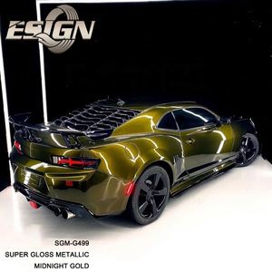 ミッドナイトゴールドPVCカーラップスーパーグロスメタリック自己治癒防止傷ビニールデカールステッカーUVプルーフカラー変更カバー - Product Image 2