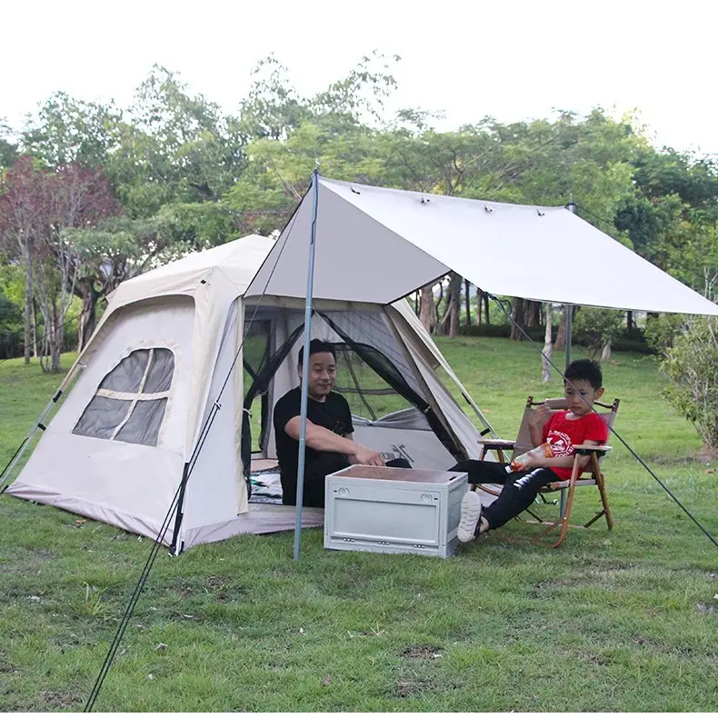Tenda da campeggio all'aperto da campeggio completamente automatica antipioggia addensata da campeggio portatile